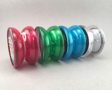Color assortment of Manta Rays, Red, Green, Blue, Clear.